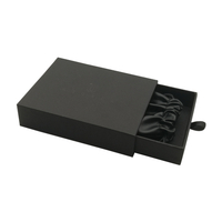 Proveedor de cajas para pendientes con cajón negro de viaje de terciopelo personalizado