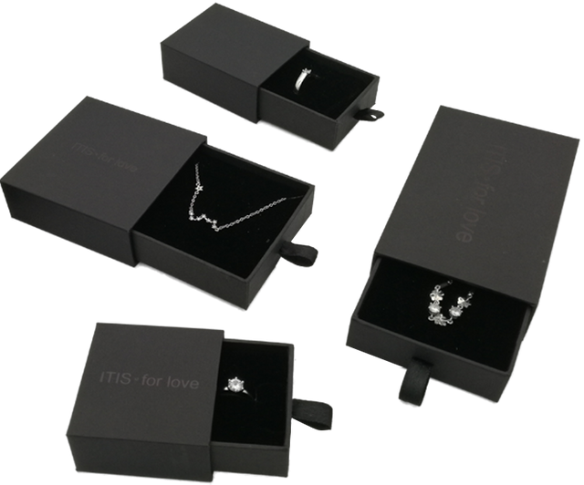 Caja de papel de joyería ecológica impresa