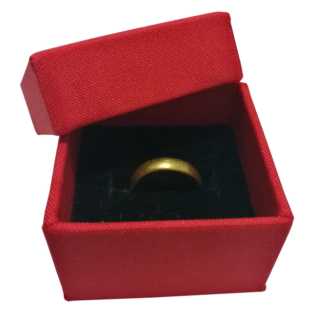 Fabricante de cajas de embalaje de papel con anillo pequeño personalizado rojo glamoroso