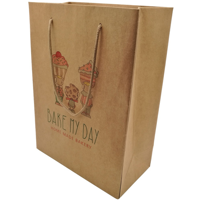 Fábrica de impresión de bolsas de papel Kraft personalizadas de lujo