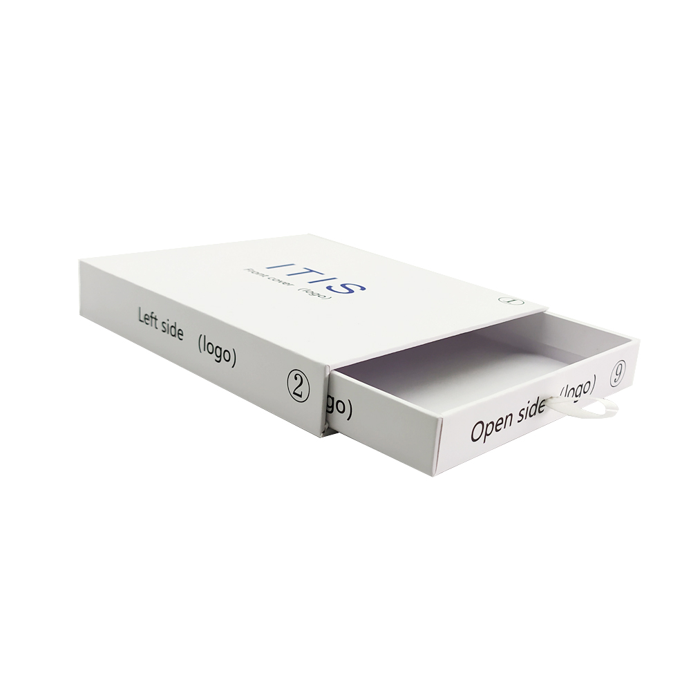 La aplicación de la estructura de la caja del cajón en la venta al por mayor de cajas de embalaje de papel para joyería personalizada