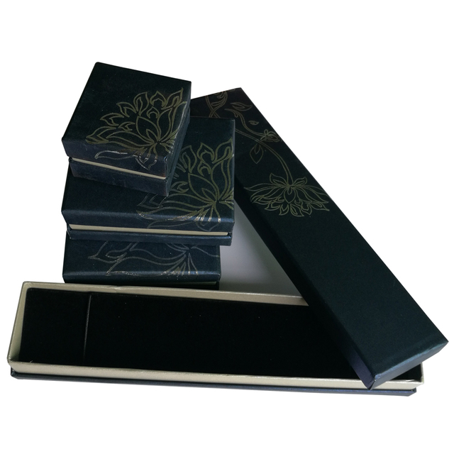 Fábrica de cajas de embalaje de papel de joyería personalizada única de moda