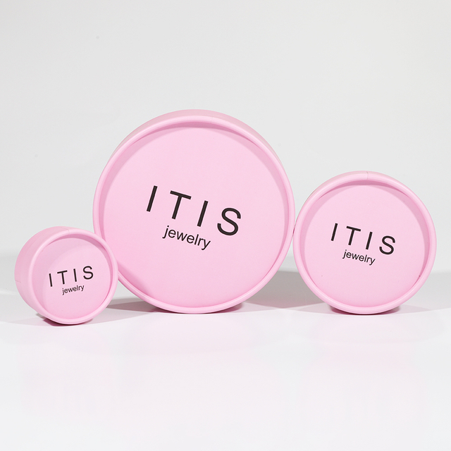 Caja de pulsera de embalaje de cartón redonda pequeña personalizada 