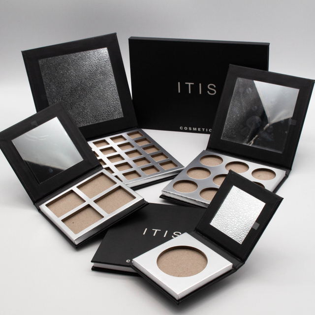 Caja de embalaje de paleta de sombras de ojos de cartón única personalizada