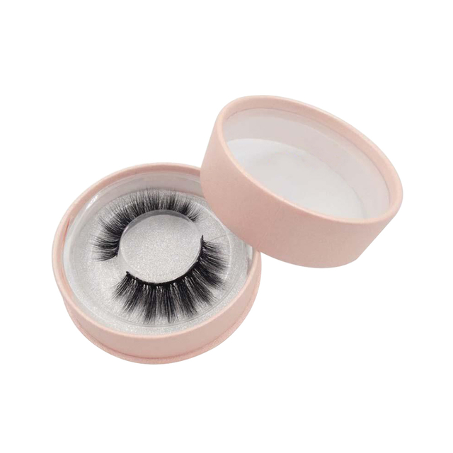 Embalaje de pestañas de círculo de papel único personalizado