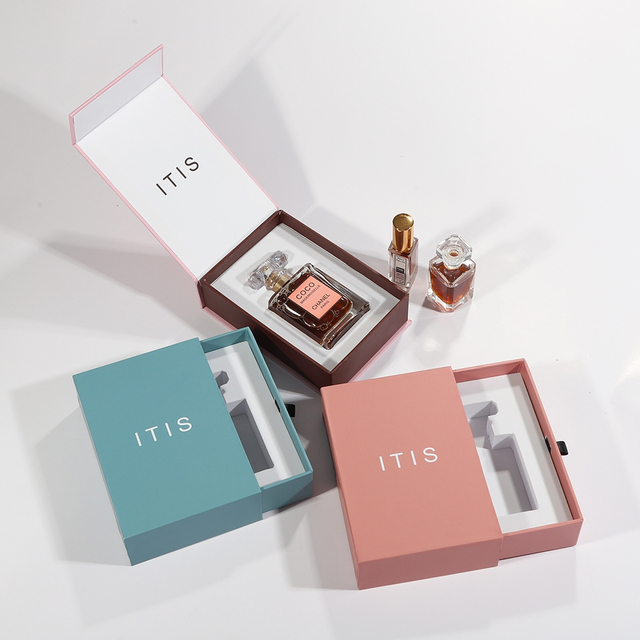 Caja de papel de embalaje de aceite de perfume personalizado