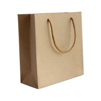 Paquete de bolsas de papel Kraft personalizadas con asas Comercio mayorista