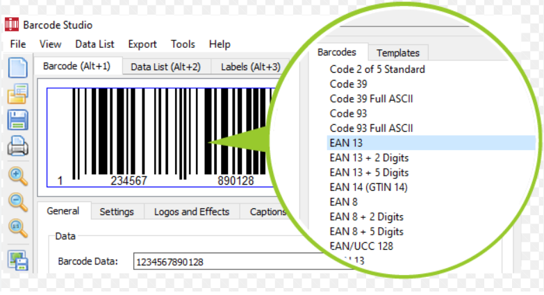 Crear c&oacute;digos de barras en software de c&oacute;digos de barras