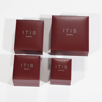Personalización Fábrica de cajas de cartón de joyería roja